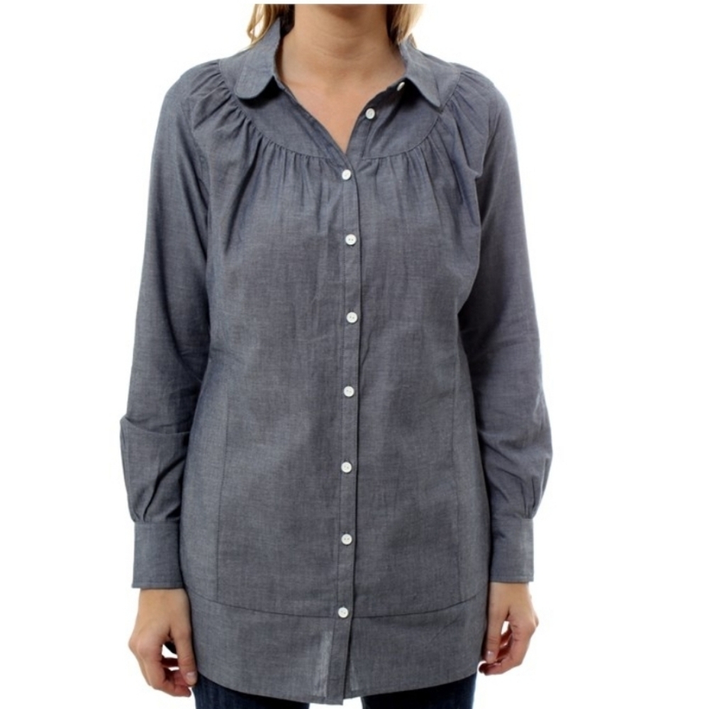 Wesc Women's Mikaela Button Front Chambray Top